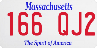 MA license plate 166QJ2