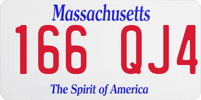 MA license plate 166QJ4