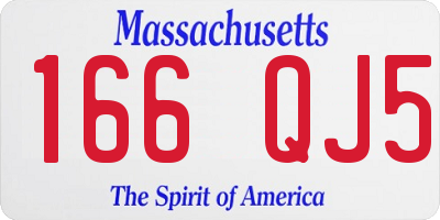 MA license plate 166QJ5