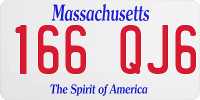 MA license plate 166QJ6