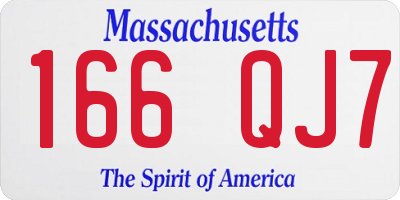 MA license plate 166QJ7