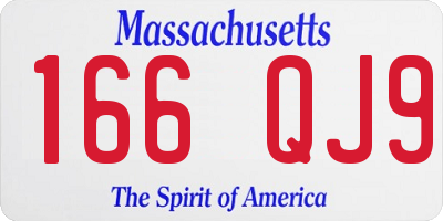 MA license plate 166QJ9
