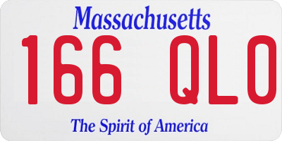 MA license plate 166QL0