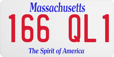 MA license plate 166QL1