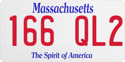 MA license plate 166QL2