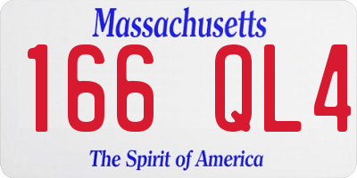 MA license plate 166QL4