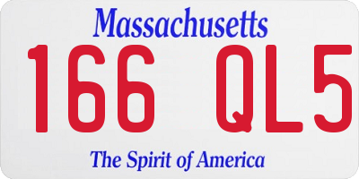 MA license plate 166QL5