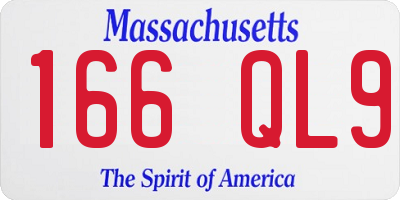 MA license plate 166QL9