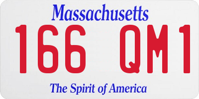 MA license plate 166QM1