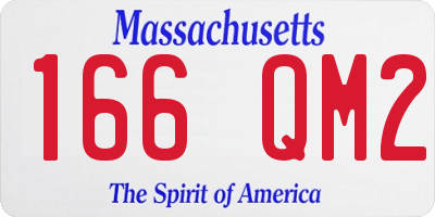 MA license plate 166QM2