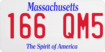 MA license plate 166QM5