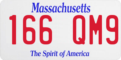 MA license plate 166QM9