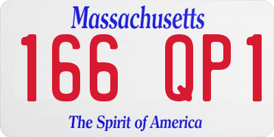 MA license plate 166QP1