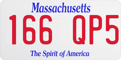 MA license plate 166QP5