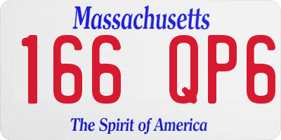 MA license plate 166QP6