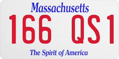 MA license plate 166QS1