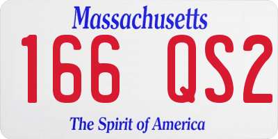 MA license plate 166QS2