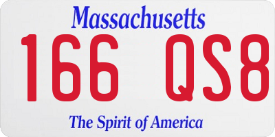 MA license plate 166QS8