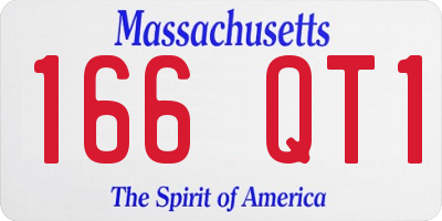 MA license plate 166QT1