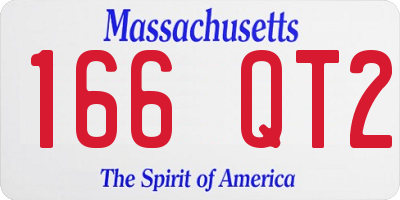 MA license plate 166QT2