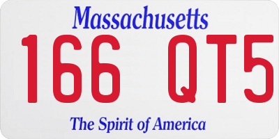 MA license plate 166QT5