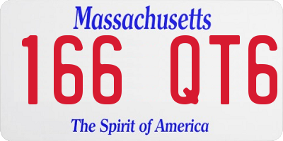 MA license plate 166QT6