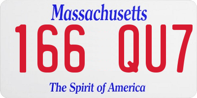 MA license plate 166QU7