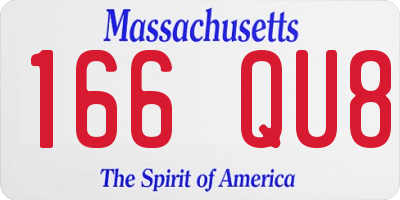 MA license plate 166QU8