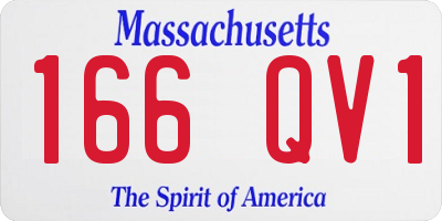 MA license plate 166QV1