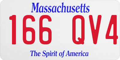 MA license plate 166QV4