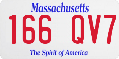 MA license plate 166QV7