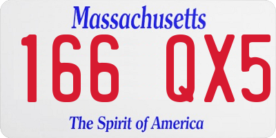 MA license plate 166QX5