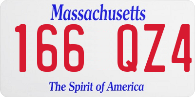 MA license plate 166QZ4