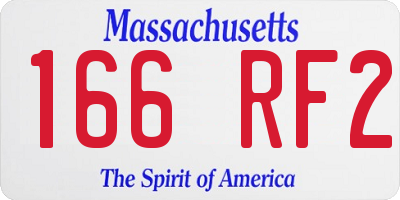 MA license plate 166RF2