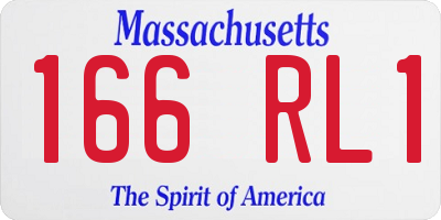 MA license plate 166RL1