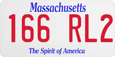 MA license plate 166RL2