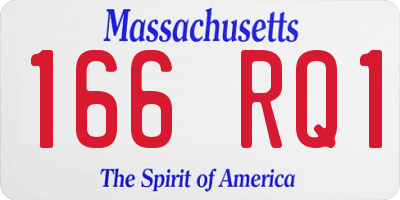 MA license plate 166RQ1