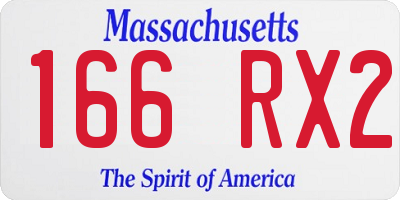 MA license plate 166RX2
