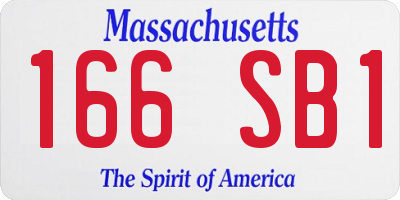 MA license plate 166SB1