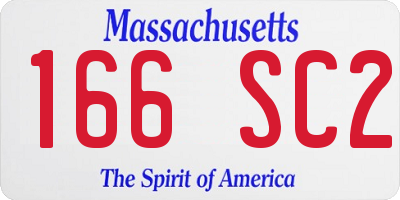 MA license plate 166SC2