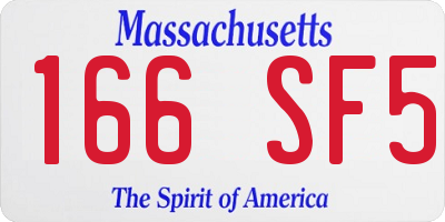 MA license plate 166SF5