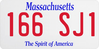 MA license plate 166SJ1