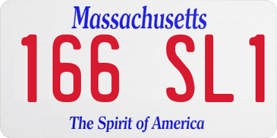 MA license plate 166SL1