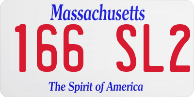 MA license plate 166SL2