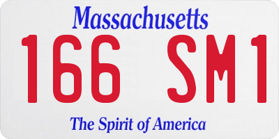 MA license plate 166SM1