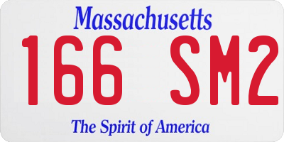 MA license plate 166SM2