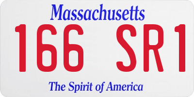 MA license plate 166SR1
