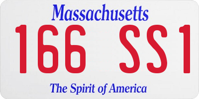 MA license plate 166SS1