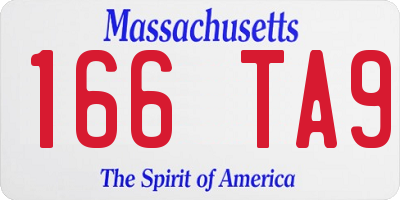 MA license plate 166TA9