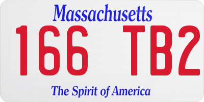 MA license plate 166TB2